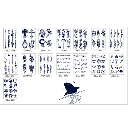 herbal tattoo stickers ZXLM-0001-0036