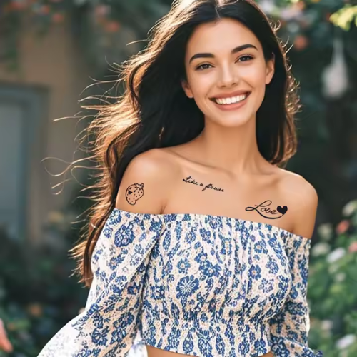 Herbal Tattoo Stickers | Faith & Love Inspirational Series ZXLM-0011