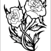 1 (12) Herbal Tattoo Stickers | Twin Roses Tattoo- XLM-0049