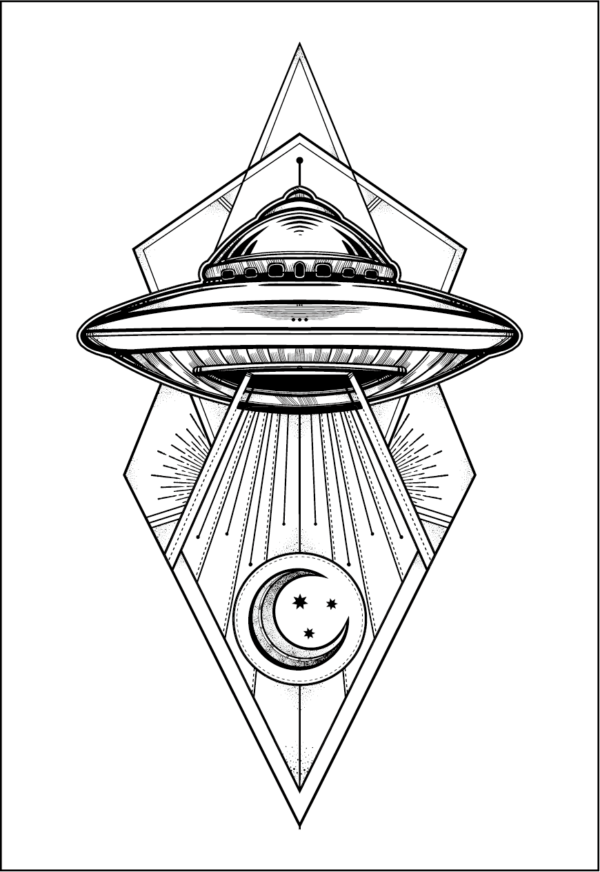 Herbal Tattoo Stickers | Galactic Abduction Tattoo- XLM-0052