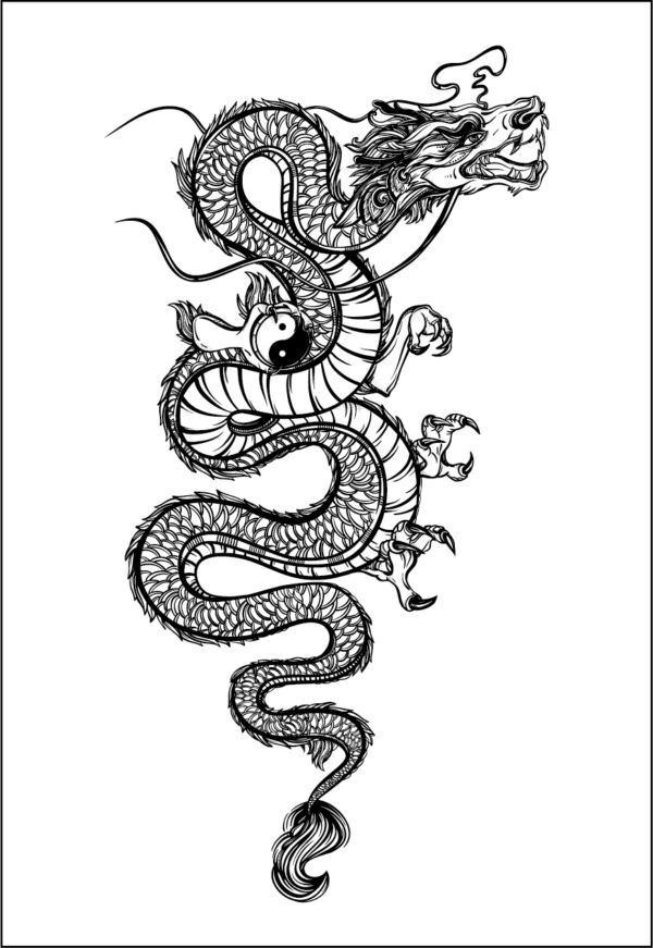 Herbal Tattoo Stickers | Celestial Dragon Tattoo- XLM-0054