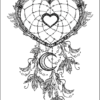 Herbal Tattoo Stickers | Heartwoven Dreamcatcher Tattoo- XLM-0055