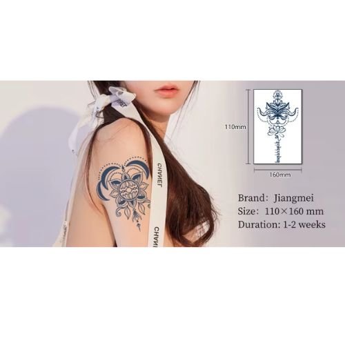 Herbal Tattoo Stickers | Mystic Moon Blossom - WM-G35