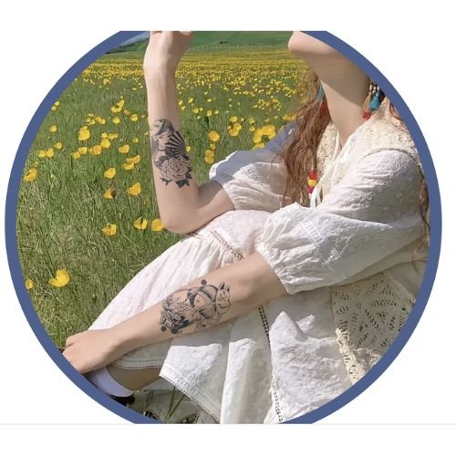 Herbal Tattoo Stickers | Serenity of the Samurai Geisha - WM-G52