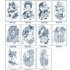 Herbal Tattoo Stickers | Serenity of the Samurai Geisha - WM-G52