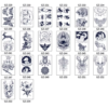 Herbal Tattoo Stickers | Blooming Peony with Butterflies Tattoo - GZ-255