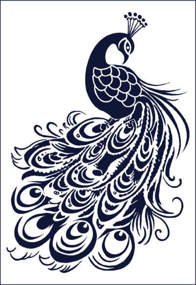 Herbal Tattoo Stickers | Majestic Peacock Flourish- GZ-086