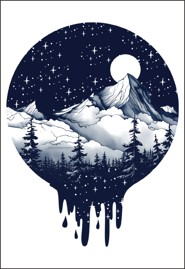 Herbal Tattoo Stickers | Cosmic Mountain Escapey- GZ-089