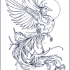 Herbal Tattoo Stickers | Majestic Phoenix Rising- GZ-127