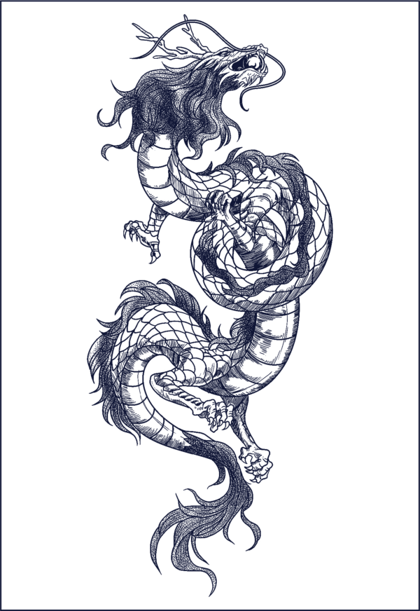 Herbal Tattoo Stickers | Majestic Dragon Tattoo - GZ-135 Herbal Tattoo Stickers | Majestic Dragon Tattoo - GZ-135