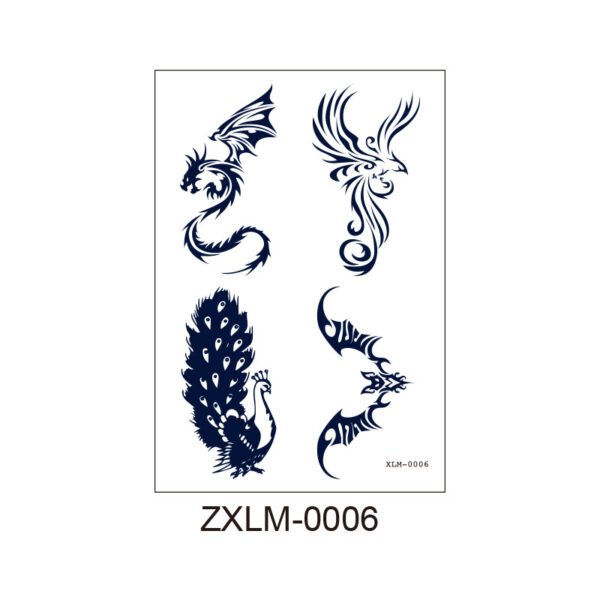 Herbal Tattoo Stickers Mythical Elegance – ZXLM-0006