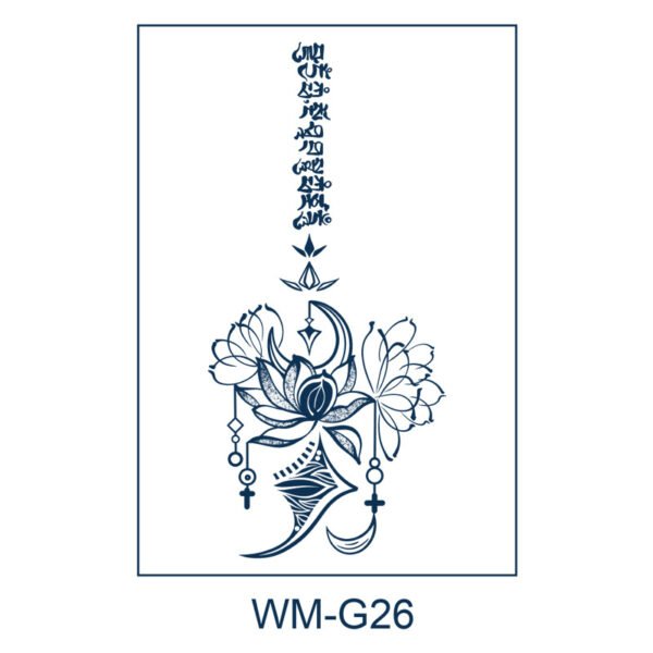 Herbal Tattoo Stickers | Lunar Blossom Tattoo - WM-G26