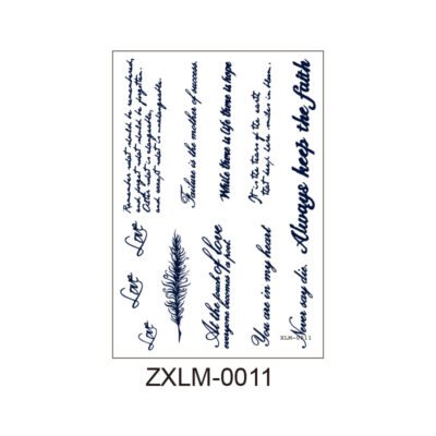 Herbal Tattoo Stickers | Faith & Love Inspirational Series ZXLM-011