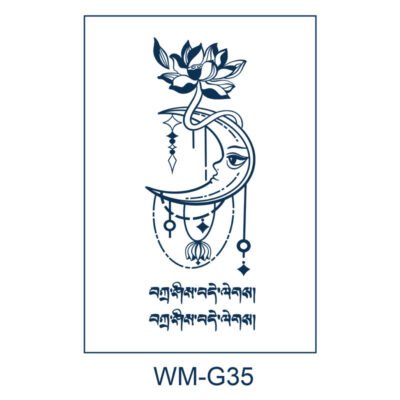 Herbal Tattoo Stickers | Mystic Moon Blossom - WM-G35
