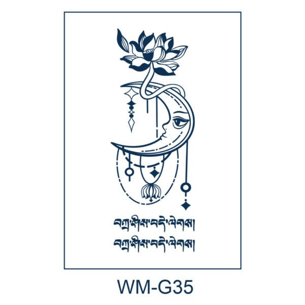 Herbal Tattoo Stickers | Mystic Moon Blossom - WM-G35