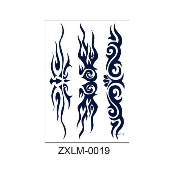 SKU-19-ZXLM-0019 Herbal Tattoo Stickers | Tribal Flame Arm Series ZXLM-0019