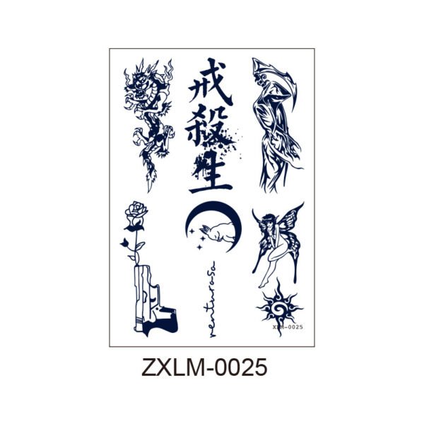 SKU-25-ZXLM-0025 Herbal Tattoo Stickers | Mystic Fantasy Series ZXLM-0025