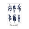 Herbal Tattoo Stickers | Tribal Dragon & Skull Rose Series ZXLM-0027