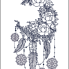 Herbal Tattoo Stickers | Boho Floral Dreamcatcher Tattoo - XLM-0111