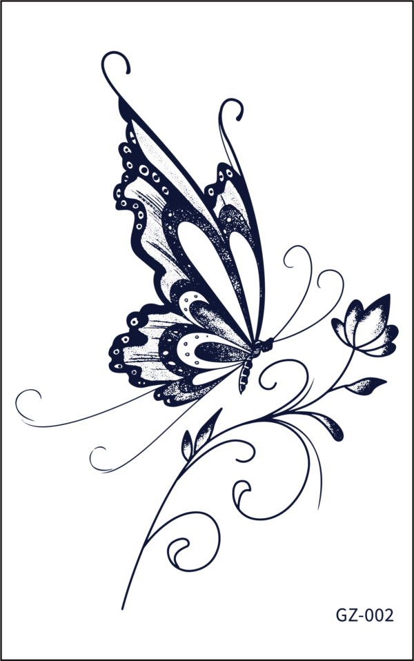 Herbal Tattoo Stickers | Floral Flight - GZ-002