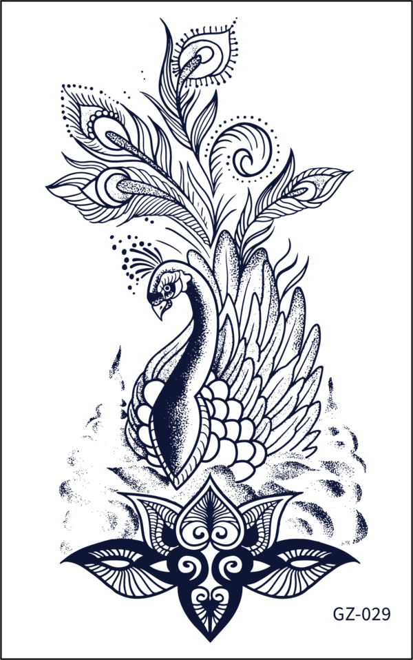 Herbal Tattoo Stickers | Majestic Serenity- GZ-029 Herbal Tattoo Stickers | Majestic Serenity- GZ-029