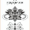 Herbal Tattoo Stickers | Sacred Lotus Bloom - WM-G43