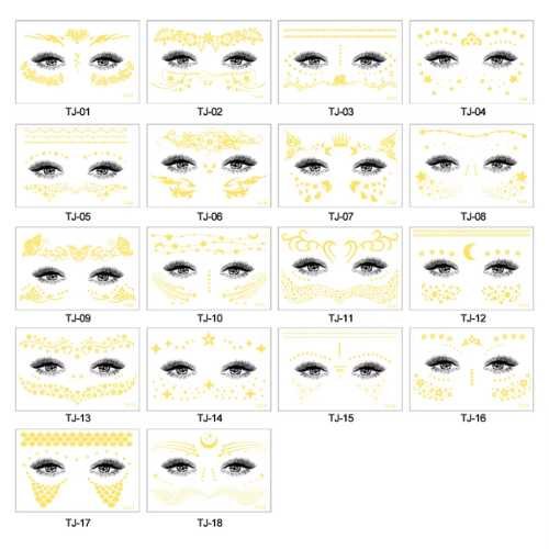 Golden Blossom Eye Tattoo - TJ-02