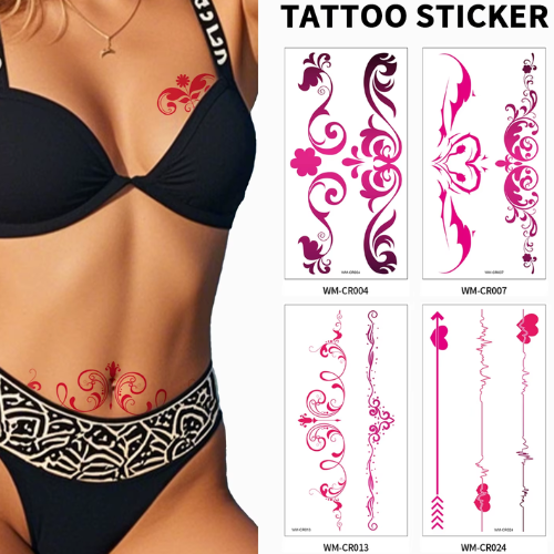 Ethereal Blossom Waist Tattoo Sticker– WM-CR056