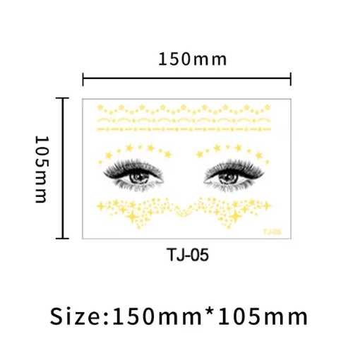 Golden Blossom Eye Tattoo - TJ-02