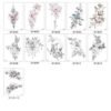 Floral Jewel Chandelier Henna Tattoo Sticker - SY-B109