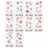 Wild Bloom – Watercolor Floral Tattoo Stickers - SC-009