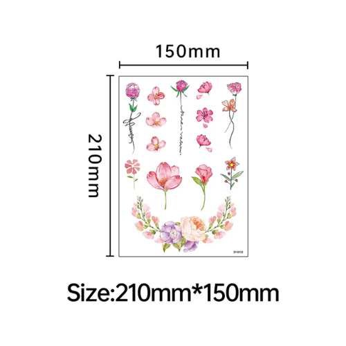 Elegant Floral & Script Temporary Tattoos – SYB-136 🌿