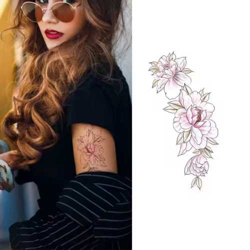 Floral Jewel Chandelier Henna Tattoo Sticker - SY-B109