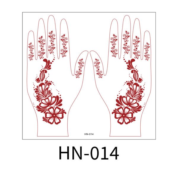 Blooming Elegance Henna Tattoo Stickers - HN-014