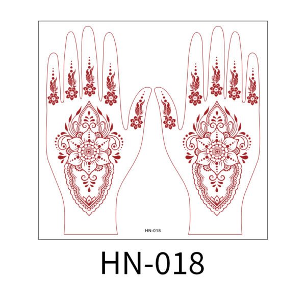Majestic Mandala Henna Tattoo Stickers - HN-018