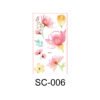 Golden Glow – Watercolor Floral Tattoo Sticker Set - SC-006 Golden Glow – Watercolor Floral Tattoo Sticker Set - SC-006