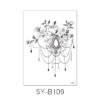 Floral Jewel Chandelier Henna Tattoo Sticker - SY-B109