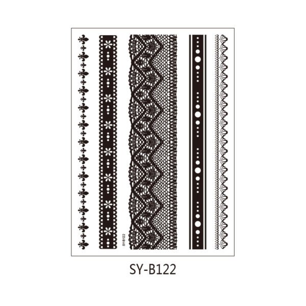 Chic Lace Border Henna Tattoo Stickers - SY-B122 Chic Lace Border Henna Tattoo Stickers - SY-B122