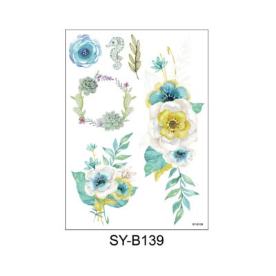 Ocean Bloom Temporary Tattoos – B139