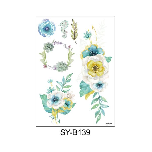 Ocean Bloom Temporary Tattoos – B139 Ocean Bloom Temporary Tattoos – B139