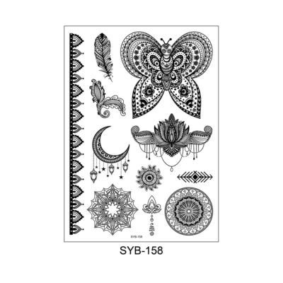 Enchanted Butterfly & Boho Mandala Tattoo Set – SYB-158