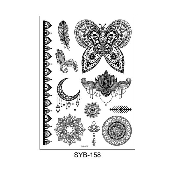 Enchanted Butterfly & Boho Mandala Tattoo Set – SYB-158