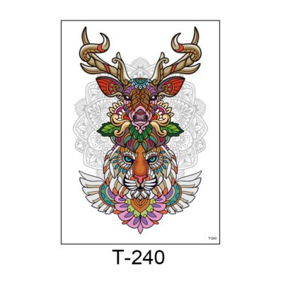 FemmeGlo Arm - Majestic Fusion Deer & Tiger Mandala - T-240