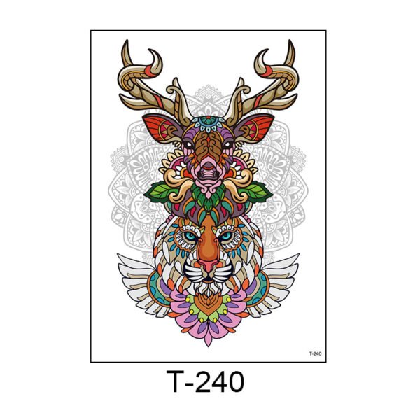 FemmeGlo Arm - Majestic Fusion Deer & Tiger Mandala - T-240