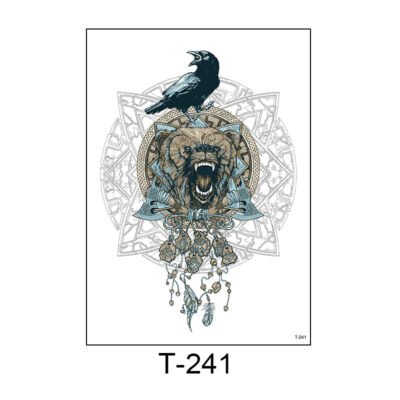 FemmeGlo Arm - Wild Spirit Roaring Bear & Raven - T-241