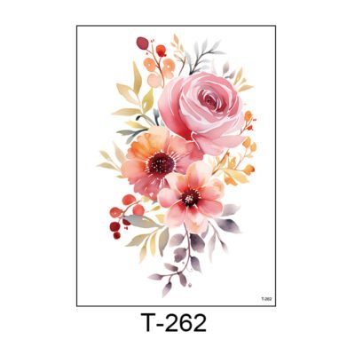 FemmeGlo Arm - Sunset Bloom Watercolor Floral Tattoo Sticker - T-262
