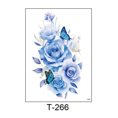 FemmeGlo Arm - Mystic Bloom Blue Rose & Butterfly - T-266