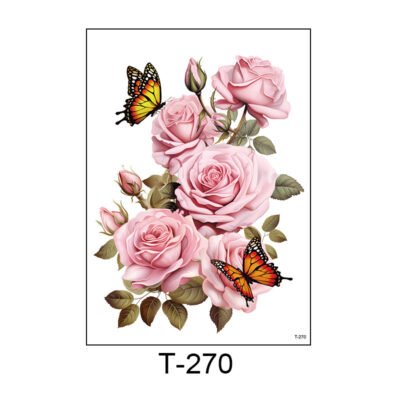 FemmeGlo Arm - Rose Whisper Pink Rose & Butterfly - T-270