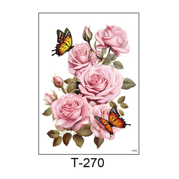 FemmeGlo Arm - Rose Whisper Pink Rose & Butterfly - T-270