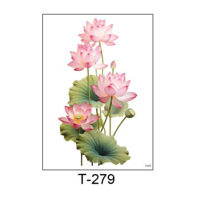 Sacred Lotus – Symbol of Purity Tattoo Sticker - T-279